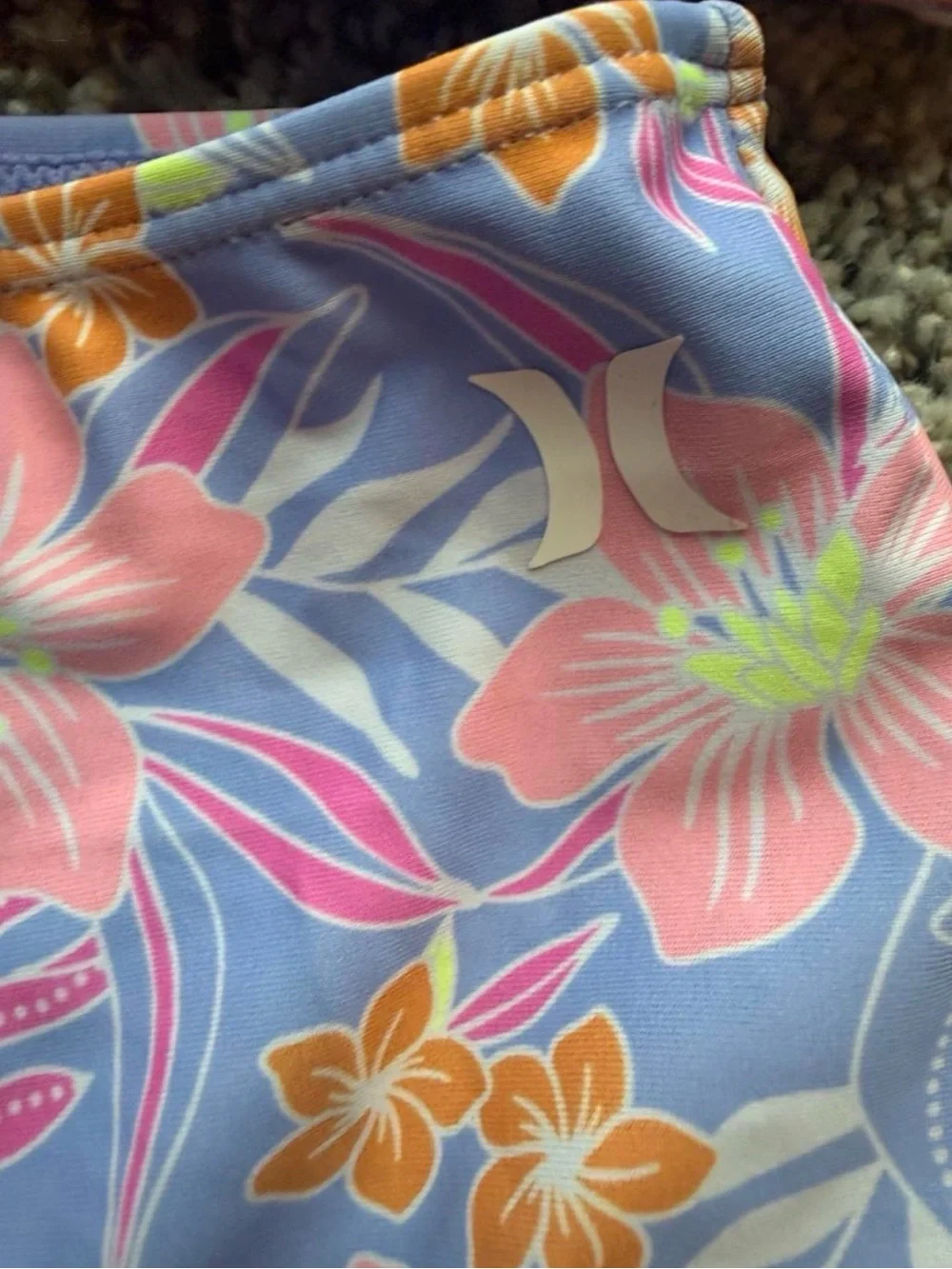 Hurley Girls' Lavender Floral Two-Piece Swim Bikini